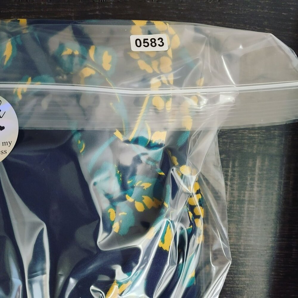 J Crew Womens 0‎ Navy Floral Wrap Dress Long Sleeve VNeck Belted Romantic Spring - Picture 11 of 11